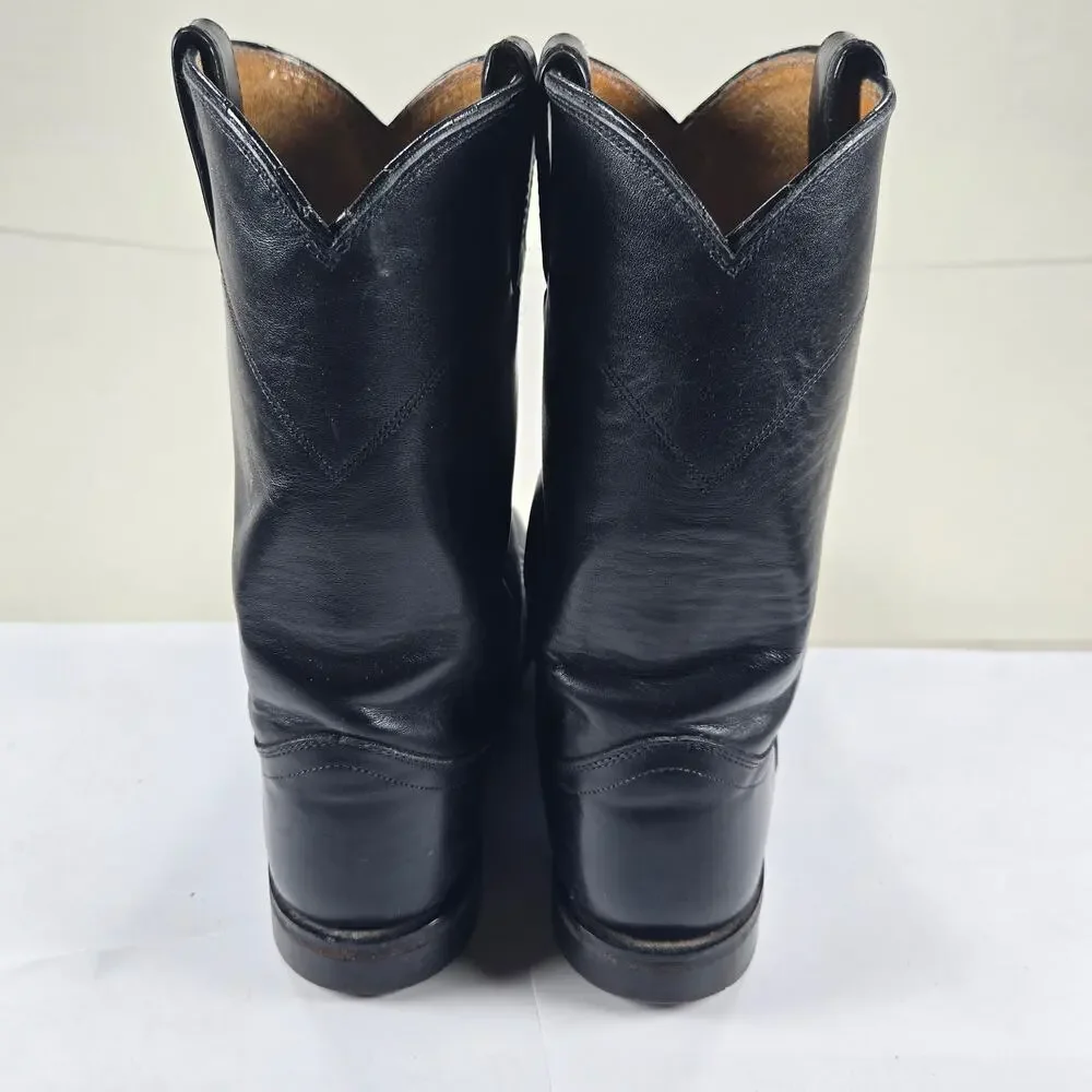 Justin Jackson Original‎ Black Roper Western Cowboy Boot Men's Size 8.5EE
